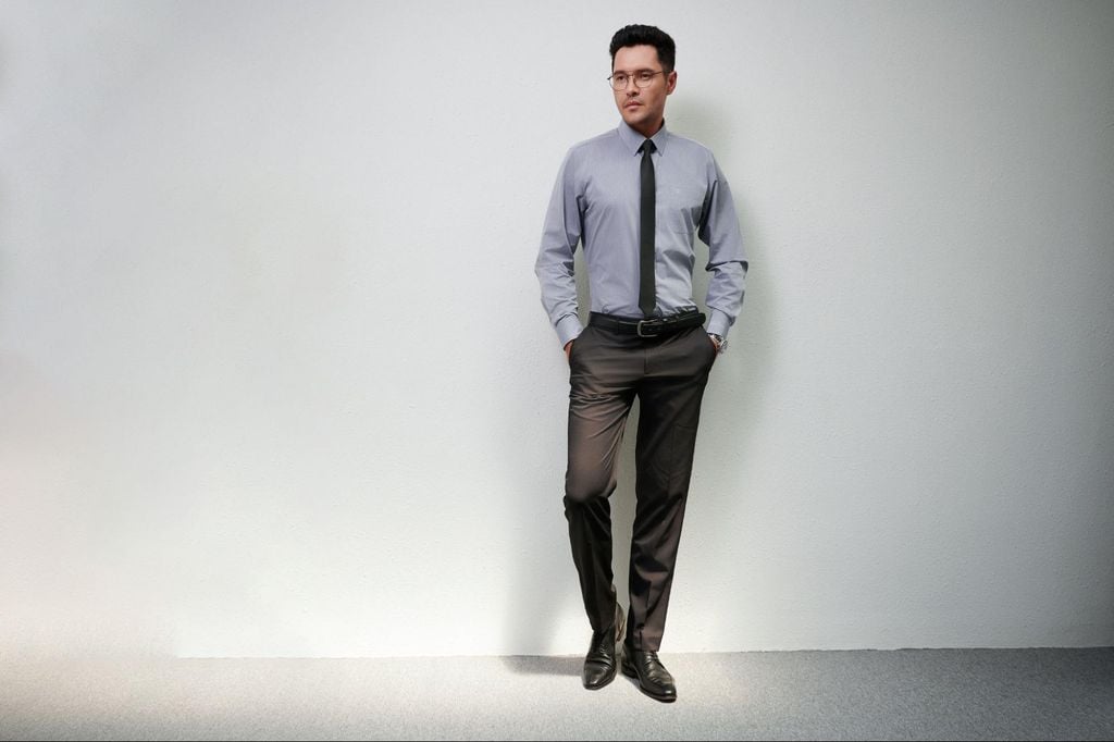 Cách phối áo sơ mi với quần âu nam - Belluni