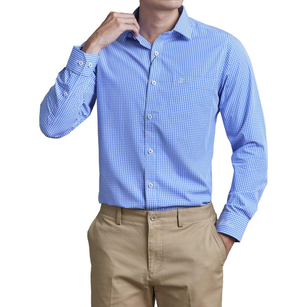 cách phối đồ với áo sơ mi kẻ sọc nam - Belluni
