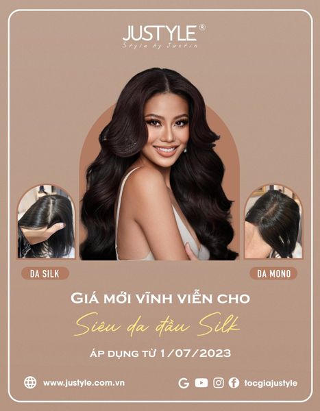 Tóc Giả JUSTYLE | Giá Mới Vĩnh Viễn Cho Siêu Da Đầu Silk