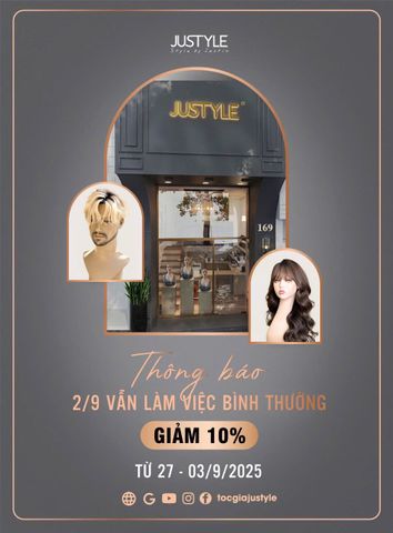 Tóc Giả JUSTYLE | Chương Trình Sales Tháng 9 Giảm 10%