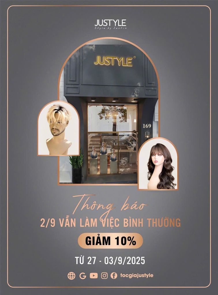 JUSTYLE Wig | Sales Promotion 10% Discount For September 2025
