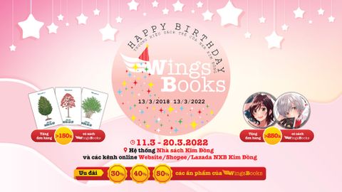 Chương trình sinh nhật Wings Book - 4 năm đồng hành cùng bạn đọc