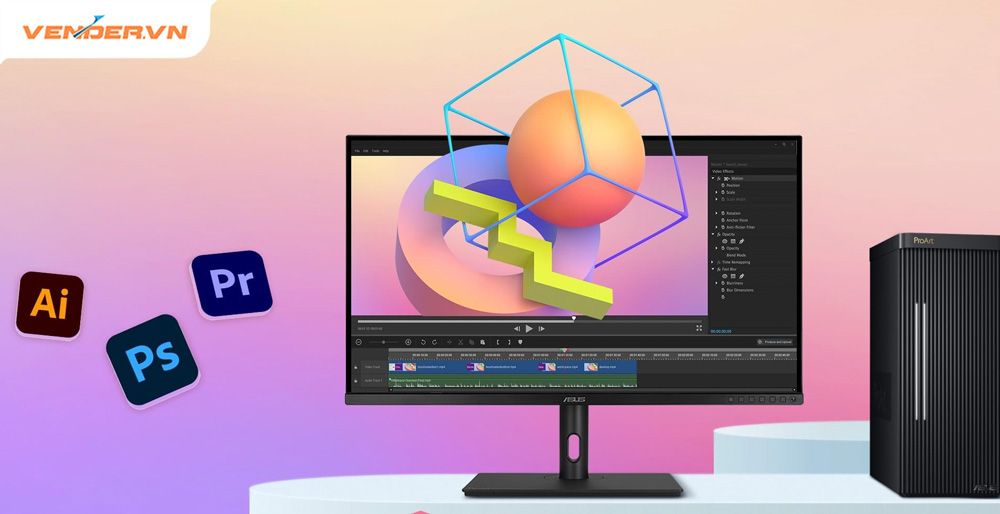 Nhận 3 tháng Adobe Creative Cloud khi mua màn hình ASUS ProArt tại Vender