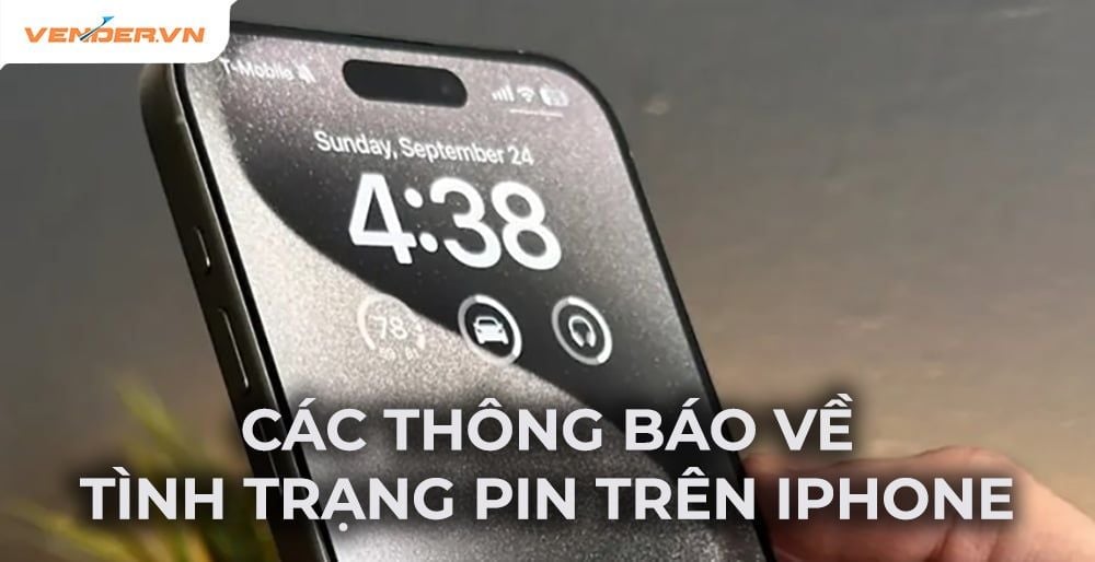 Các thông báo về tình trạng pin trên iPhone