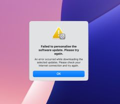Sửa lỗi “Failed to Personalize Software Update” trong MacOS