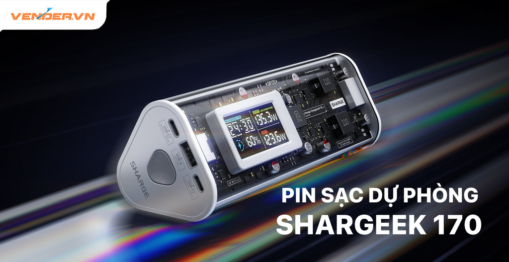 Giới thiệu Pin sạc dự phòng Shargeek 170 24.000mAh sạc được MacBook