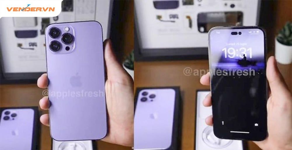 Đã có video mở hộp iPhone 14 Pro tím thuỷ chung