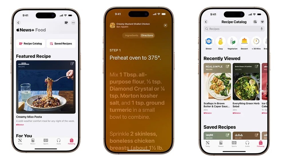 iOS 18.4 mới bổ sung mục ẩm thực trong Apple News