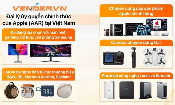 Vender - Đại lý uỷ quyền chính hãng của Apple