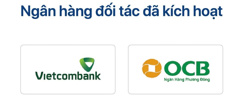 Vietcombank và OCB là 2 hai ngân hàng hỗ trợ thẻ NAPAS trên Apple Pay