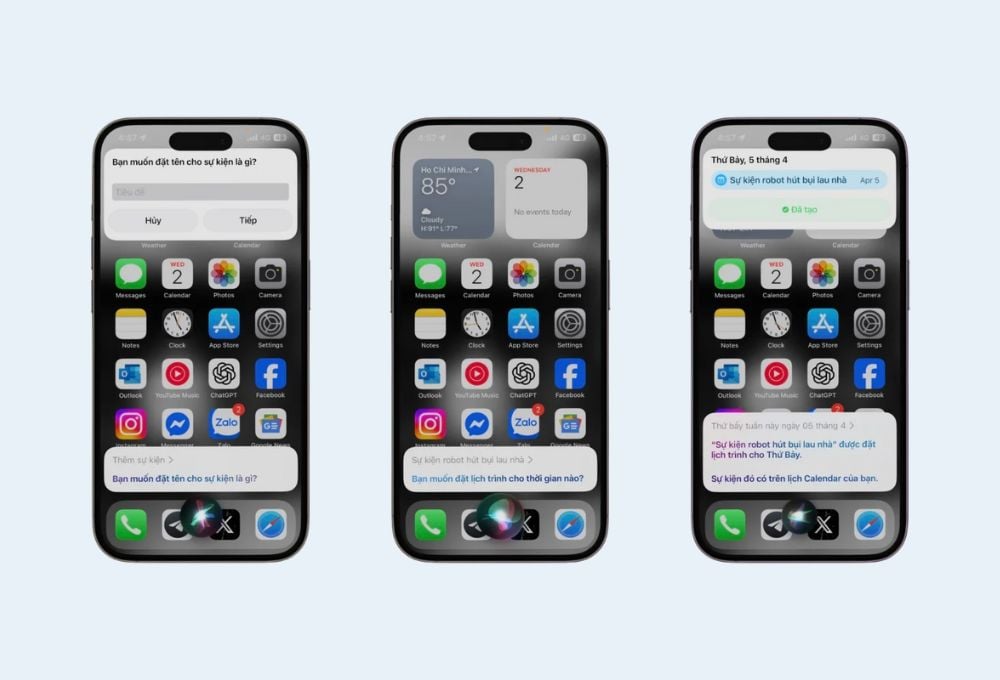 Quản lý lịch và đặt lời nhắc dễ dàng với Siri tiếng Việt