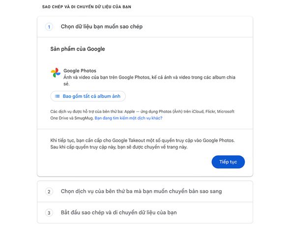 Cách chuyển ảnh và video từ Google Photos sang iCloud
