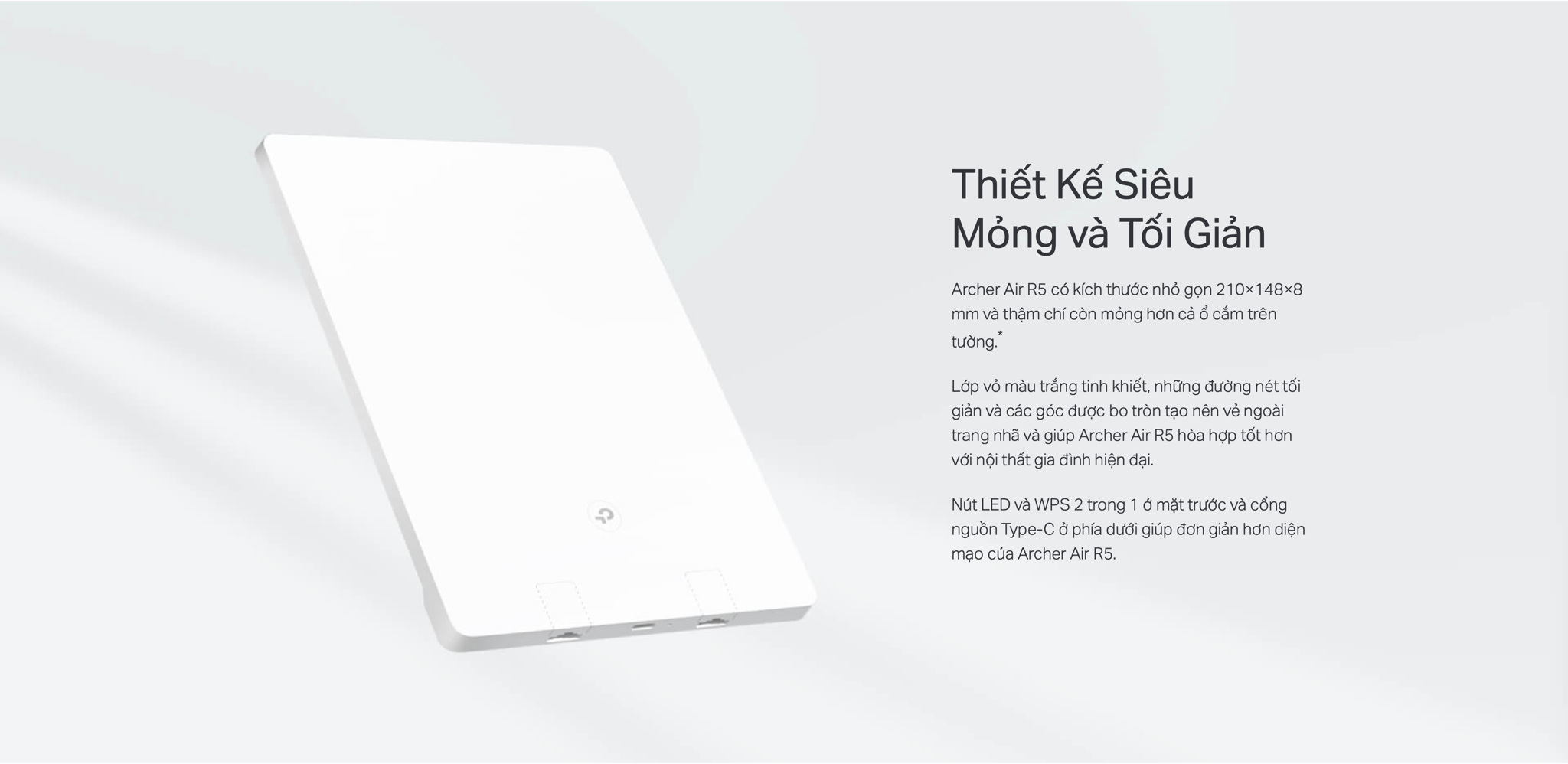 Router Wifi Tp-Link AX3000 thiết kế siêu mỏng và tối giản