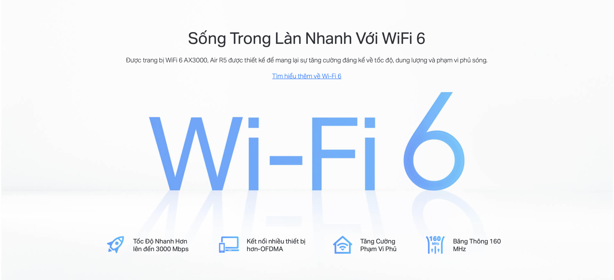 Router Wifi Tp-Link AX3000 được trang bị Wi-Fi 6