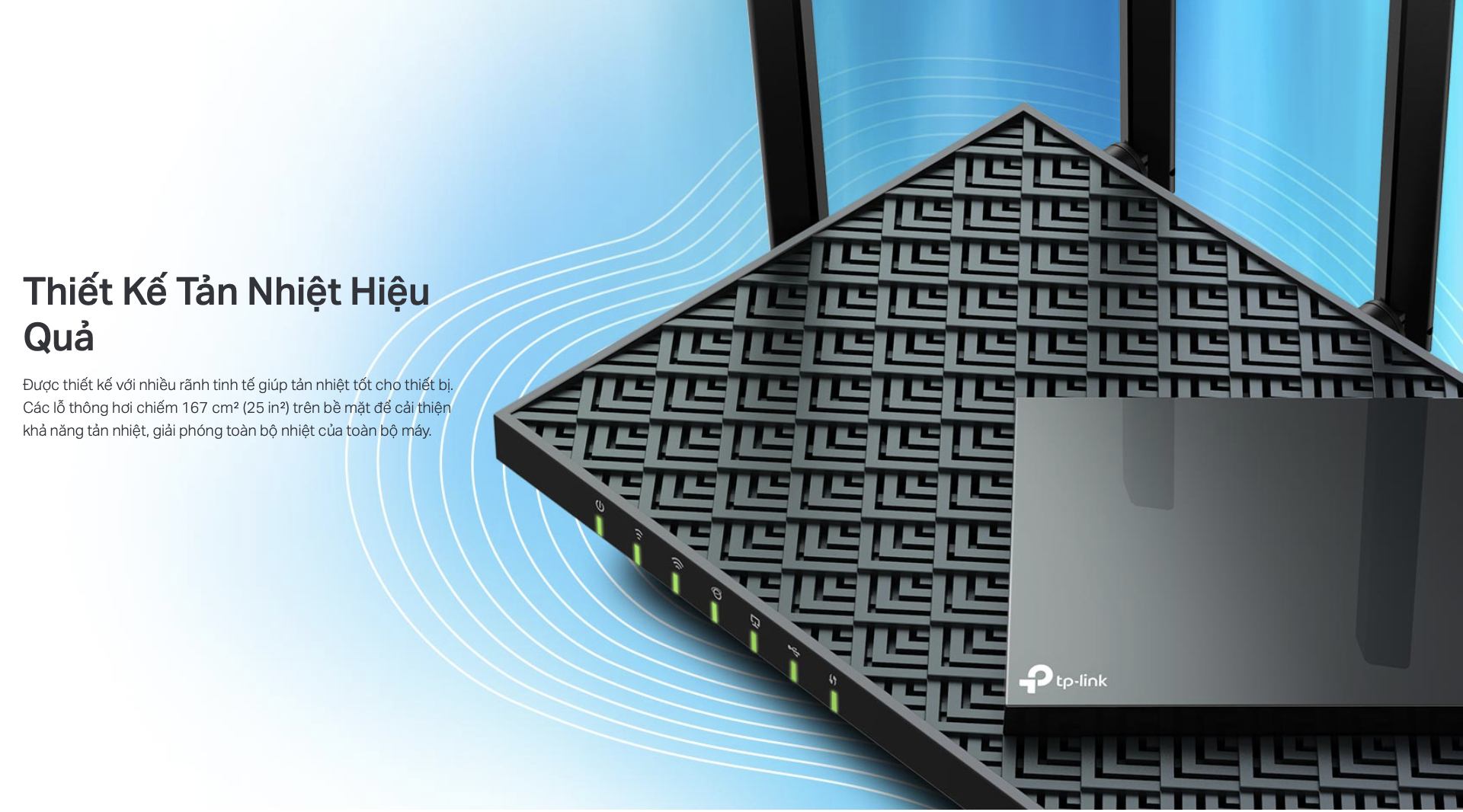 Router Wifi 6 Gigabit TP-Link Archer Ax73 băng tầng kép Ax5400 tản nhiệt hiệu quả