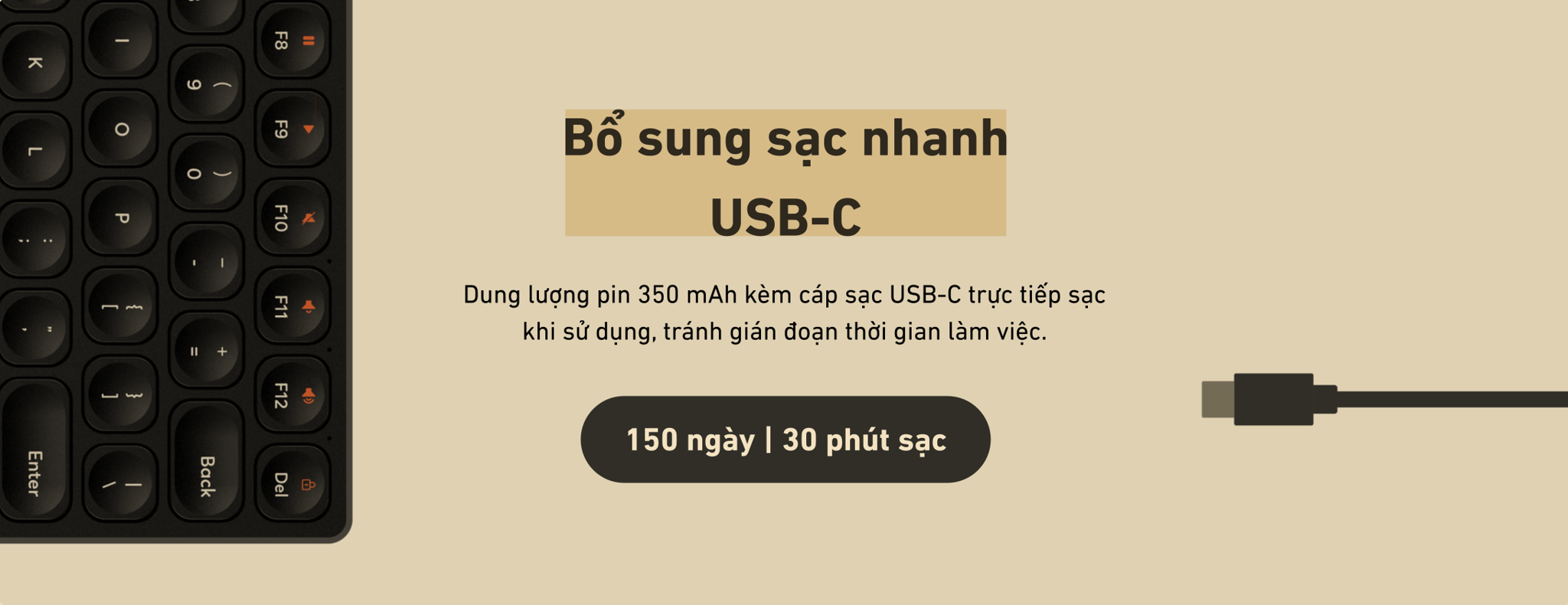 Bàn phím không dây HyperOne Gen 2 Màu Đen 2023 - KB1 G2 Chính hãng