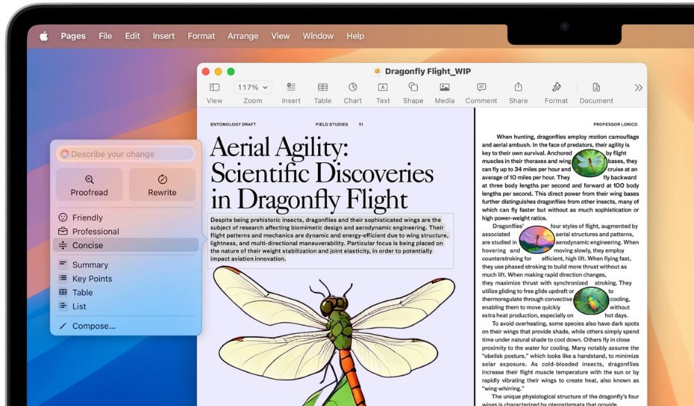 Apple Intelligence trên MacBook Air M4