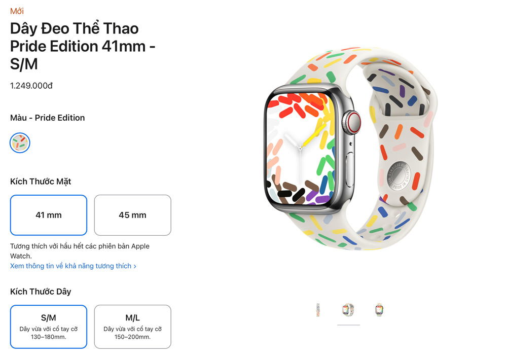 Apple mở bán dây Apple Watch Pride Edition 2023 mới dành cho cộng đồng LGBTQ+