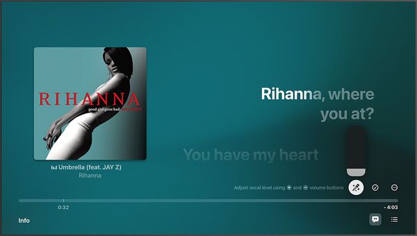 Dùng Apple Music Sing hát karaoke trên iPhone, iPad, Apple TV 4K