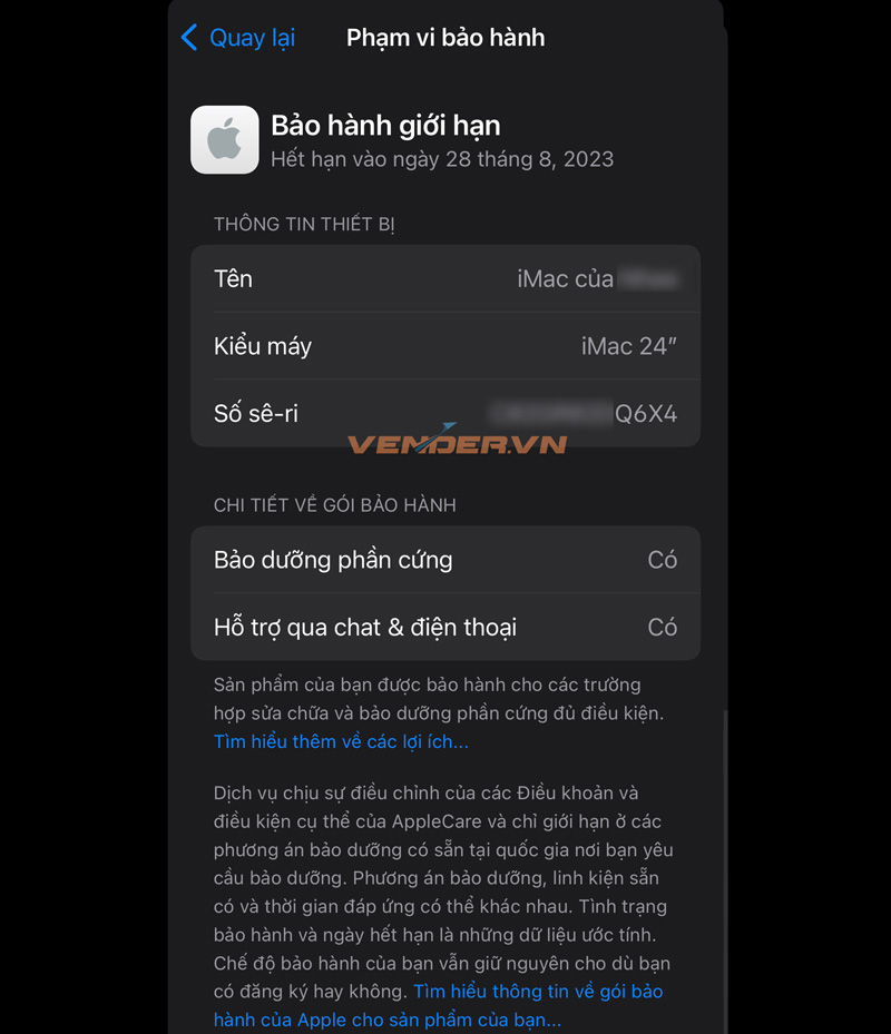 Cách kiểm tra bảo hành iPhone, iPad, MacBook, Apple Watch,… bằng Apple Support