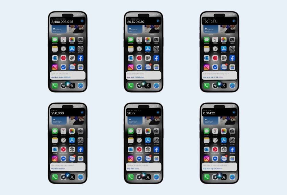 Chỉ cần đọc phép tính Siri tiếng Việt sẽ hỗ trợ