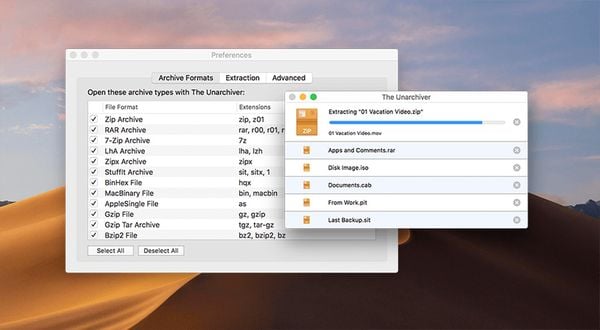 ứng dụng cơ bản nên cài trên MacBook The Unarchiver