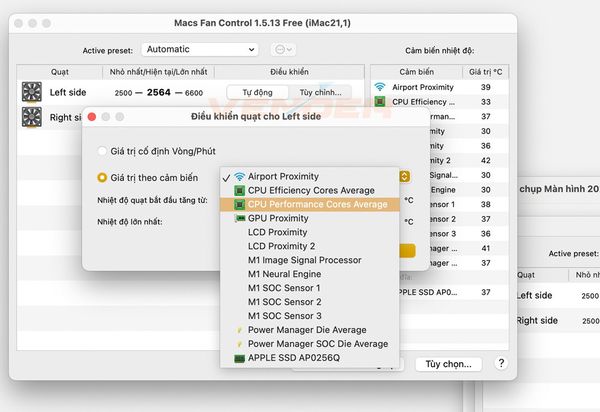 ứng dụng cơ bản nên cài trên MacBook Macs Fan Control