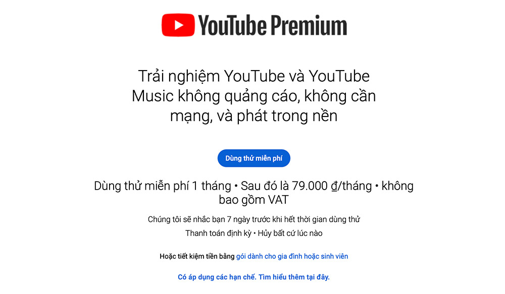 Cách đăng ký YouTube Premium tại Việt Nam, giá gói và lợi ích?