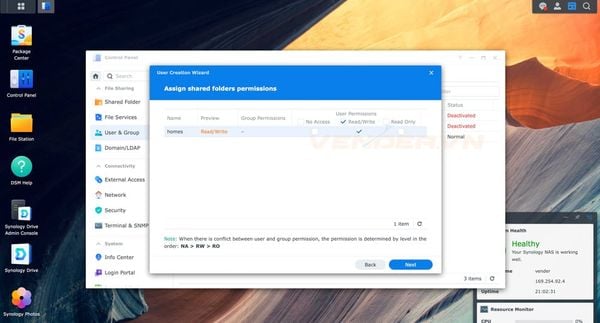 Cách tạo thêm nhiều user, tạo group user mới trên NAS Synology
