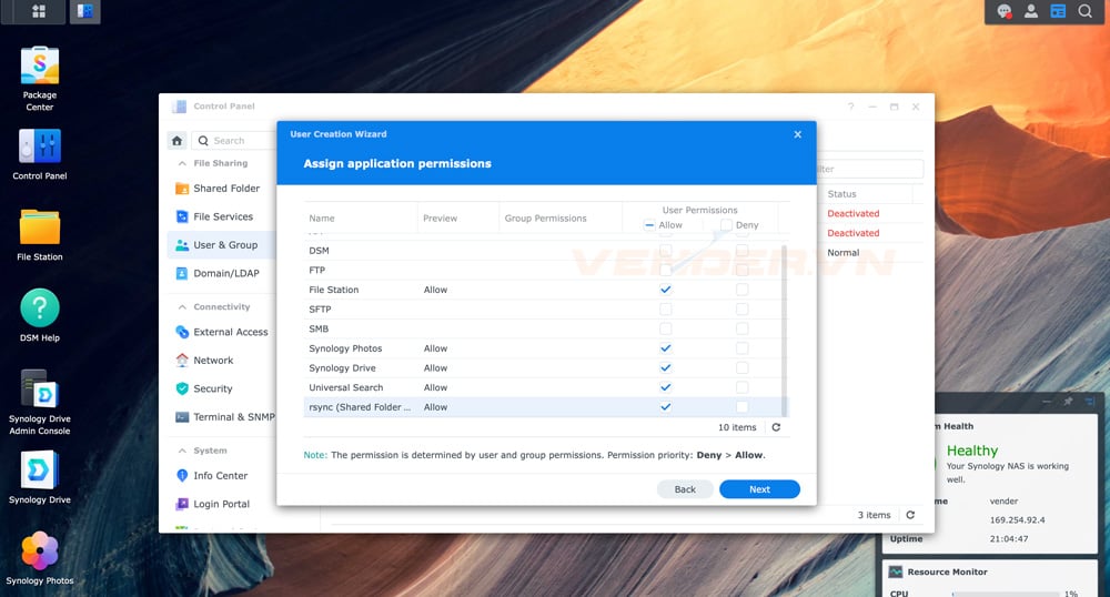 Cách tạo thêm nhiều user, tạo group user mới trên NAS Synology