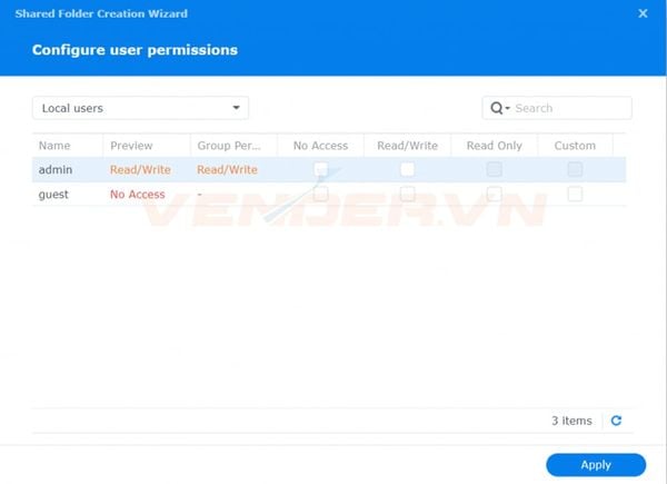 Cách tạo thư mục chia sẻ Shared Folder trên NAS Synology