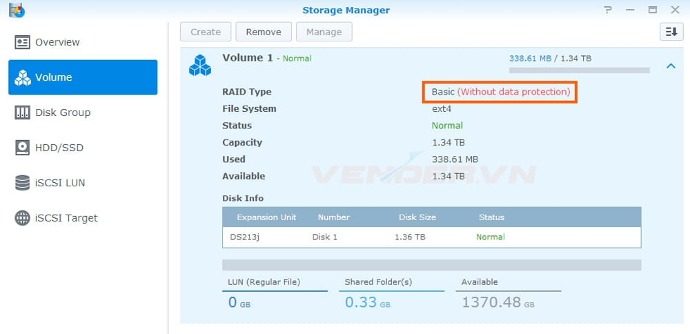 Cách thay đổi Loại RAID Volume