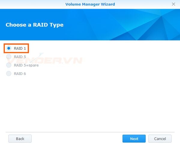 Cách thay đổi Loại RAID Volume trên NAS Synology