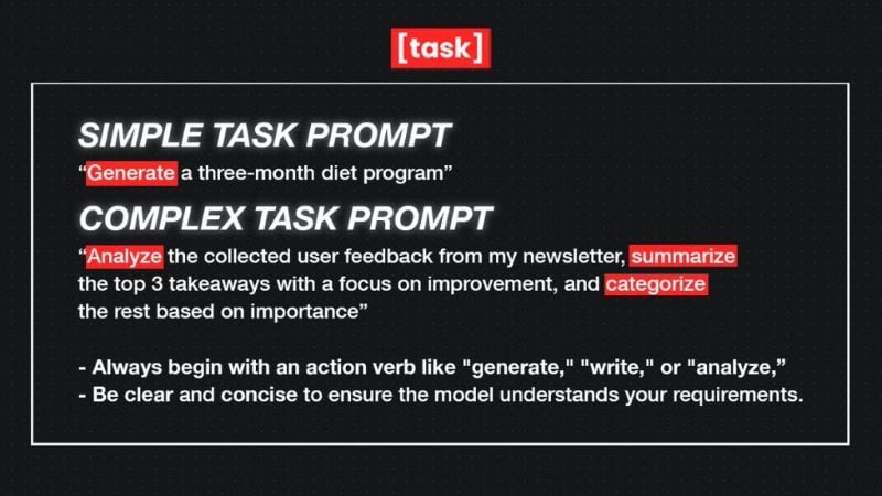 Ví dụ về tiêu chí task