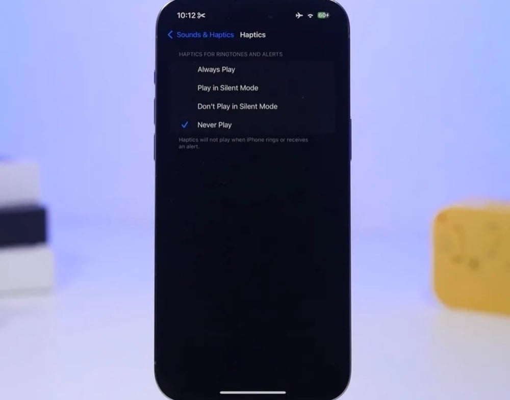 Giảm độ rung đàn hồi để tiết kiệm pin cho điện thoại iPhone trên iOS 18.4