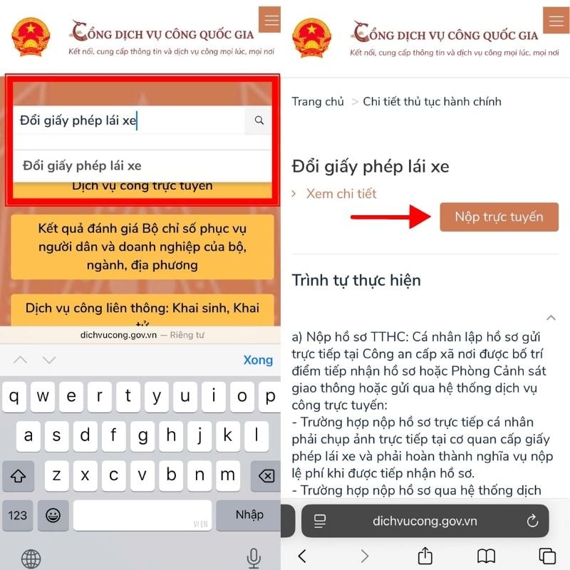 Chọn dịch vụ đổi GPLX