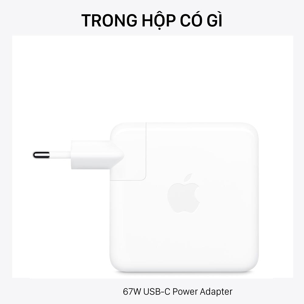 Trọn bộ sản phẩm Bộ sạc Apple 67W USB-C Power Adapter