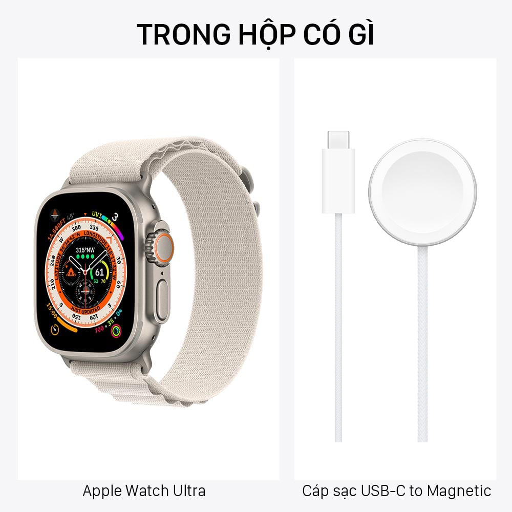 Trong hộp Apple Watch Ultra Starlight Alpine Loop có gì