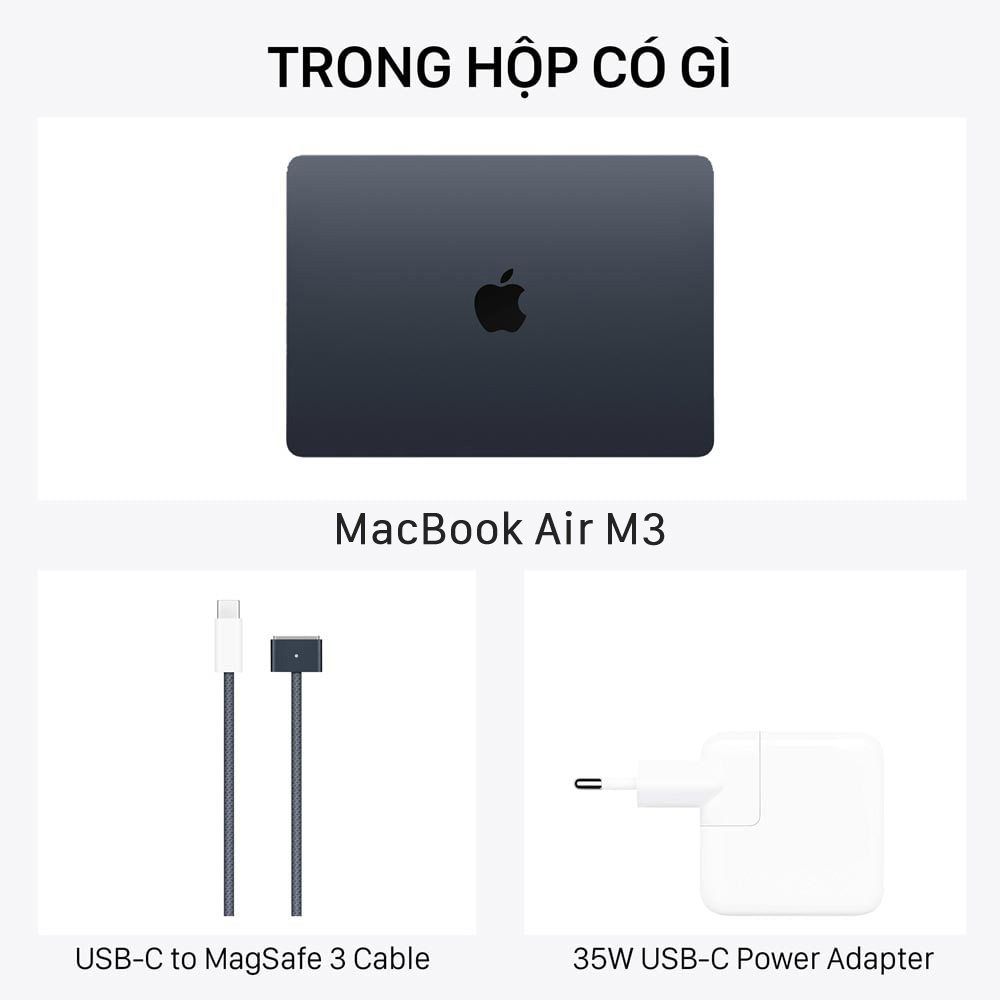 Trong hộp MacBook Air 15-inch M3 có gì