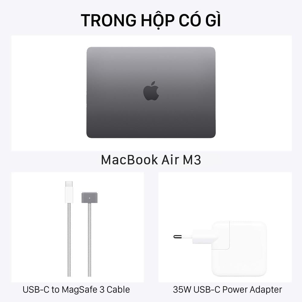 Trong hộp MacBook Air 15-inch M3 có gì