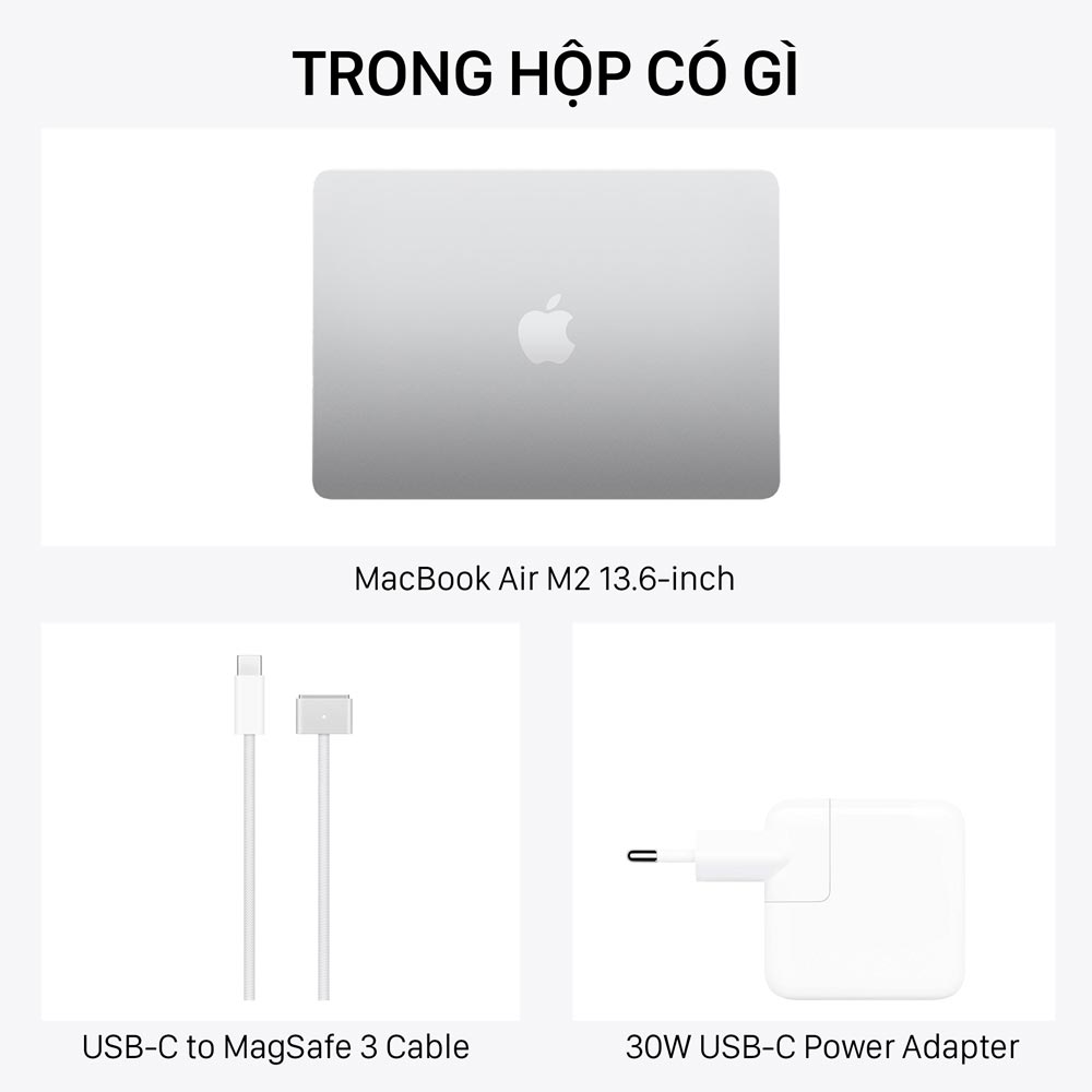 Trong hộp MacBook Air 13-inch M2 có gì