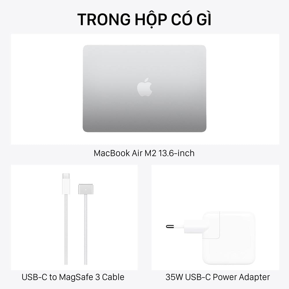 Trong hộp MacBook Air 13-inch M2 có gì