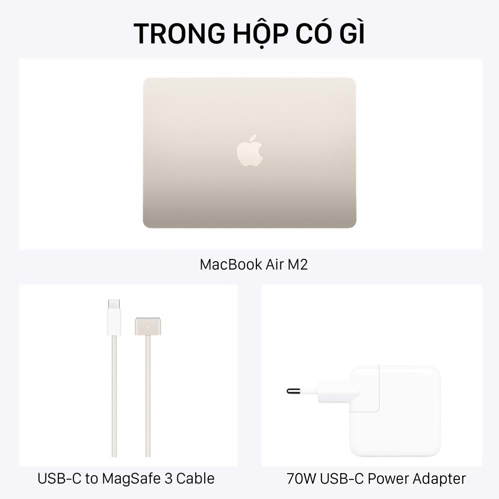 Trong hộp MacBook Air 15-inch M2 có gì