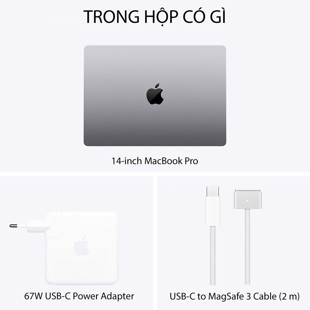 Trong hộp MacBook Pro 14-inch M1 Pro chính hãng Việt Nam
