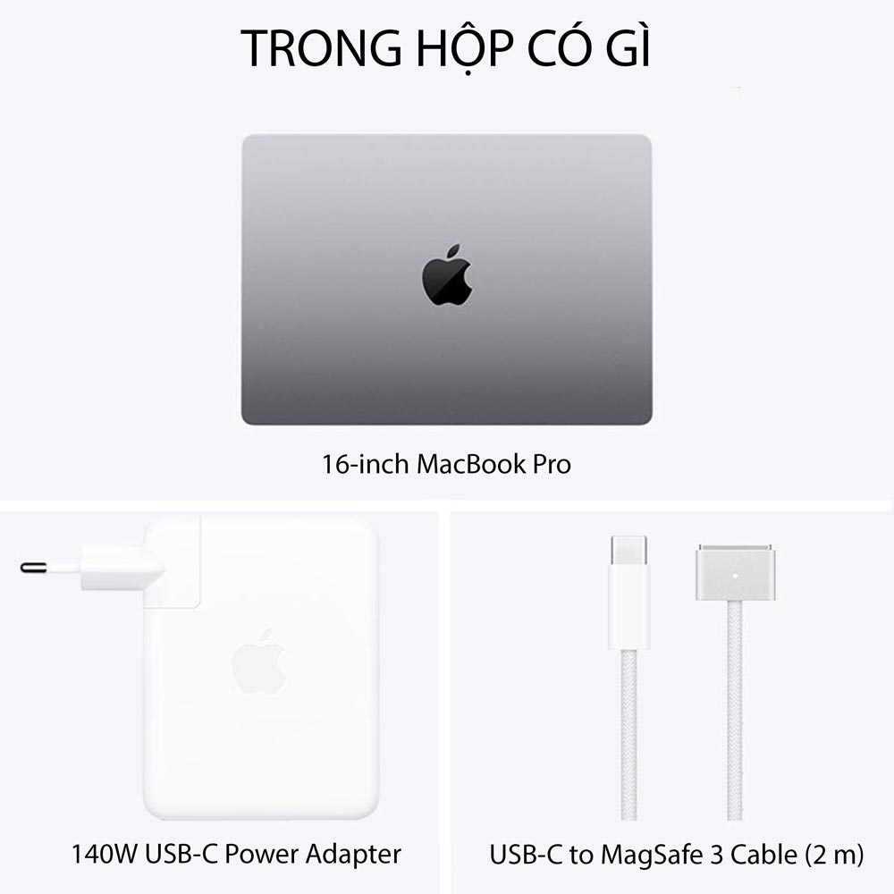 Trong hộp MacBook Pro 16-inch M1 Max chính hãng Việt Nam có gì