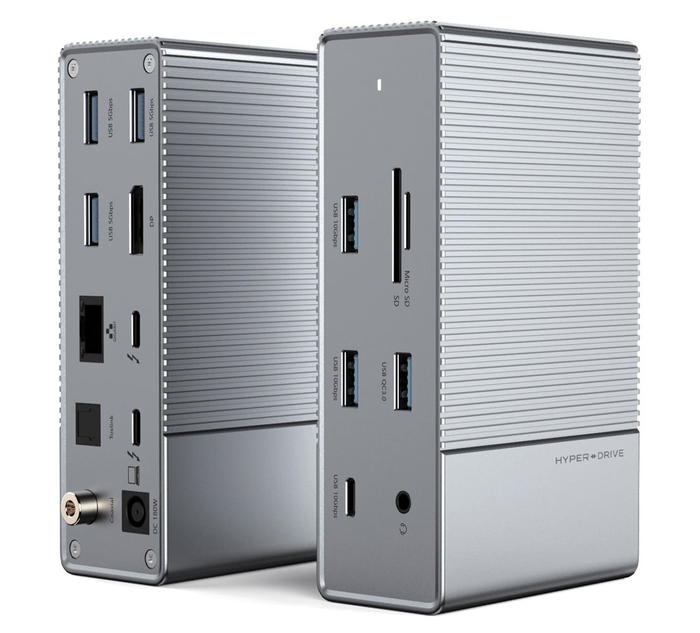 Cổng chuyển HyperDrive Gen 2 16-in-1 Thunderbolt 3 Docking Station và bộ nguồn DC 180W (HD-G2TB3)