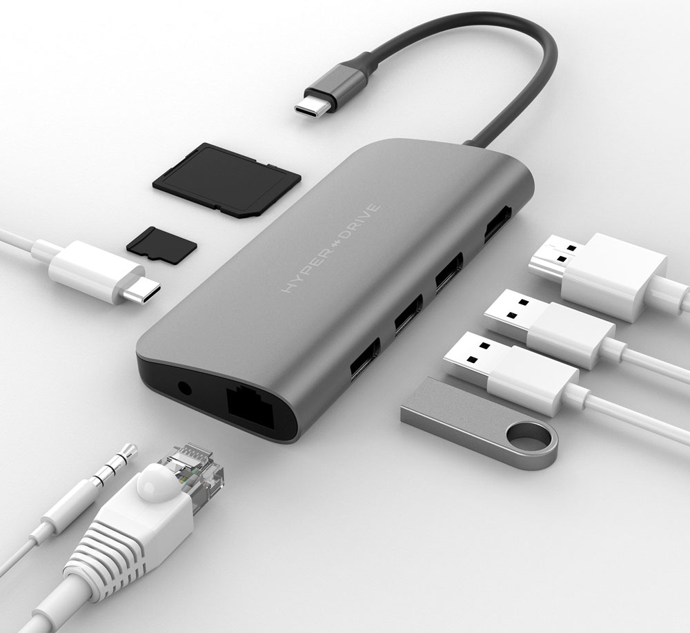 Cổng chuyển HyperDrive Power 9-in-1 USB-C Hub (HD30F)