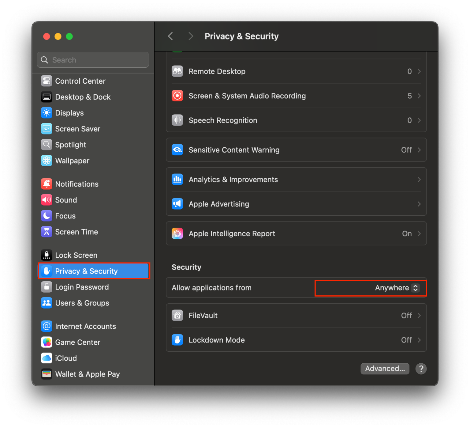 Hướng dẫn tắt Gatekeeper trên macOS Sequoia