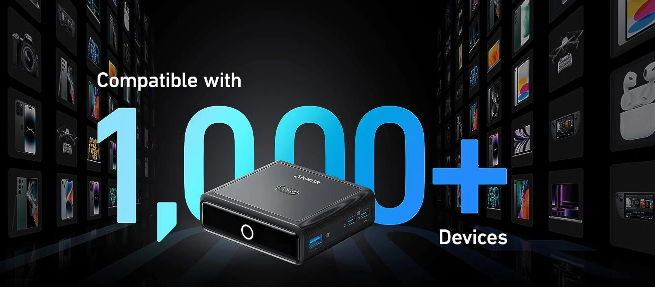 Anker 2 USB-C + 1 USB-A 100W A1902 cho phép sạc nhanh 4 trong 1