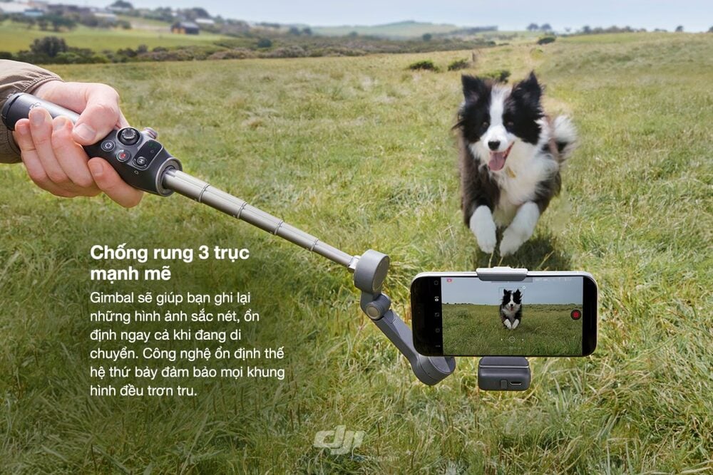 DJI OM 7 chống rung hiệu quả và ổn định hình ảnh